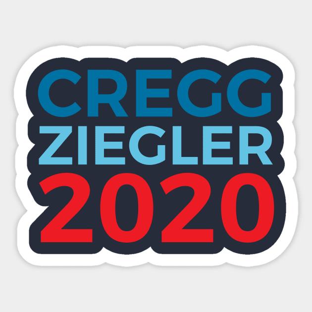 Cregg Ziegler 2020 Election The West Wing CJ Cregg Toby Ziegler T-Shirt Sticker by nerdydesigns